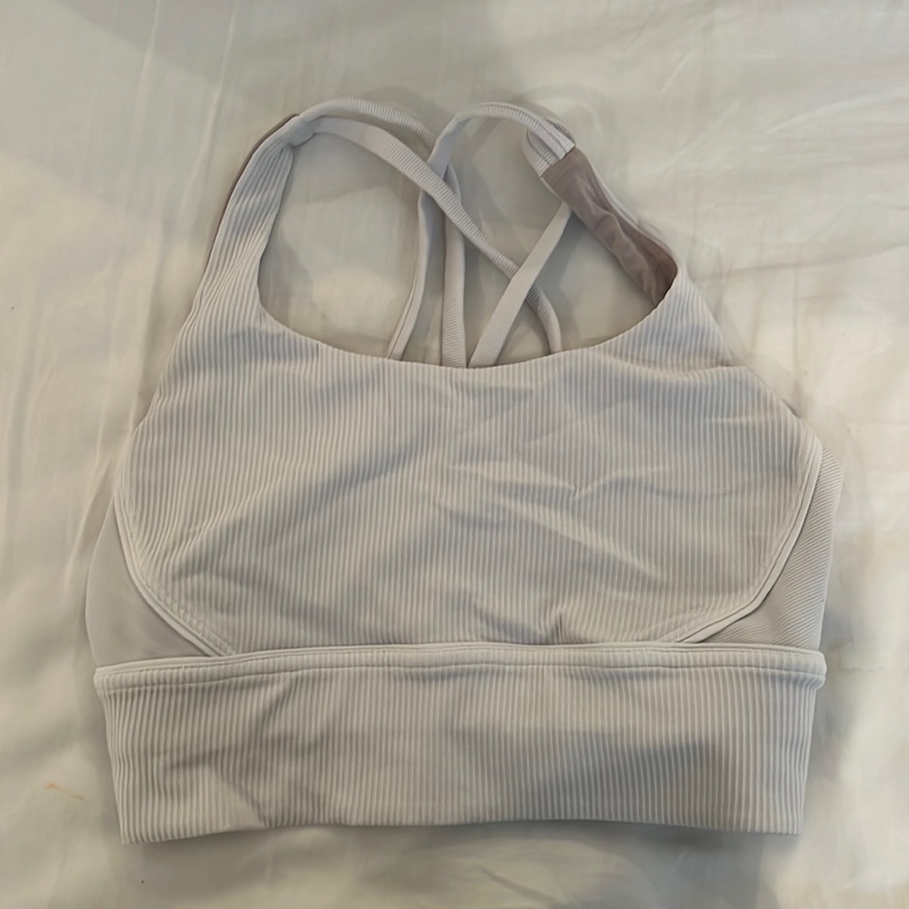 White Lululemon ribbed bra size 6